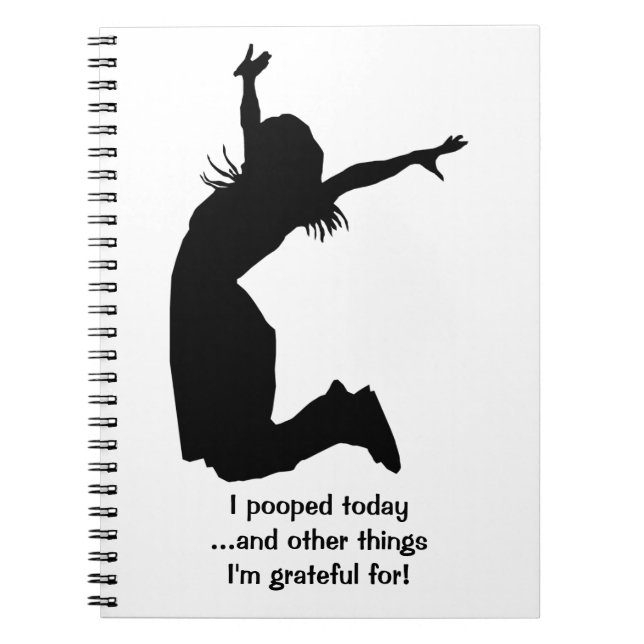 Personalise I Pooped Today with a Name Unique Gift Notebook (Front)