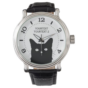 Personalise I See Cat Click Pick Your Colour Dial Watch