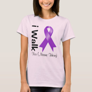 Personalise I Walk Alzheimer's Disease T-Shirt