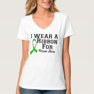 Personalise I Wear a Green Ribbon T-Shirt