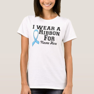 Personalise I Wear a Light Blue Ribbon T-Shirt