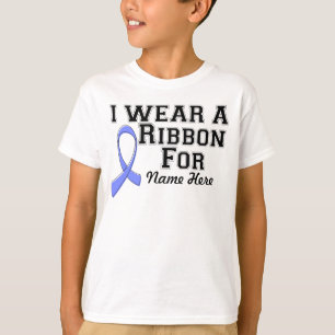 Personalise I Wear a Periwinkle Ribbon T-Shirt
