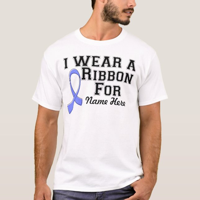 Personalise I Wear a Periwinkle Ribbon T-Shirt (Front)