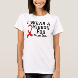 Personalise I Wear a Red Ribbon T-Shirt