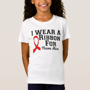 Personalise I Wear a Red Ribbon T-Shirt