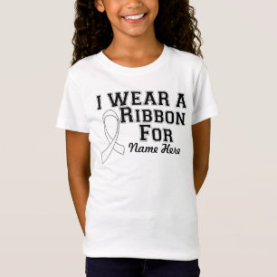 Personalise I Wear a White Ribbon T-Shirt