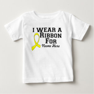 Personalise I Wear a Yellow Ribbon Baby T-Shirt