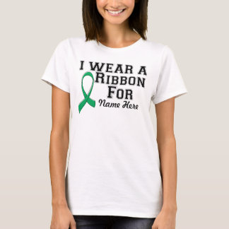 Personalise I Wear an Emerald Green Ribbon T-Shirt