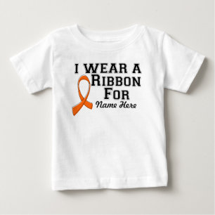 Personalise I Wear an Orange Ribbon Baby T-Shirt