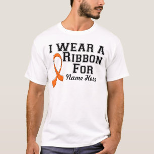 Personalise I Wear an Orange Ribbon T-Shirt