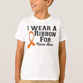 Personalise I Wear an Orange Ribbon T-Shirt