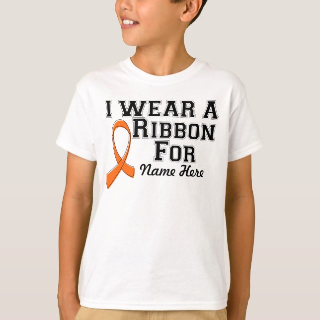Personalise I Wear an Orange Ribbon T-Shirt (Front)