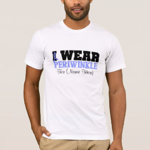 Personalise I Wear Periwinkle Oesophageal Cancer T-Shirt