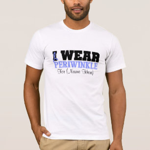 Personalise I Wear Periwinkle Stomach Cancer T-Shirt