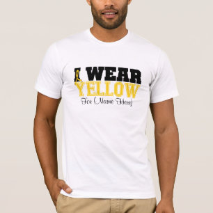 Personalise I Wear Yellow Ribbon Sarcoma T-Shirt