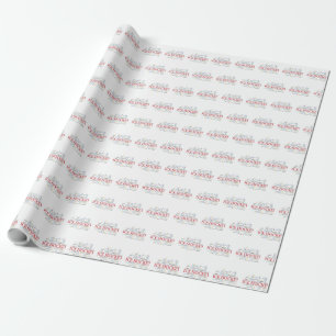 Personalise, Ice Hockey Coach Thank You in Words Wrapping Paper