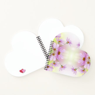 Personalise Image & Pink Flower Watercolor Notebook