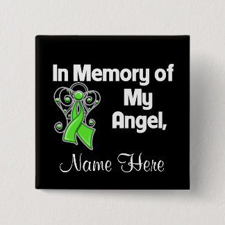 Personalise In Memory Angel Non-Hodgkin's Lymphoma 15 Cm Square Badge