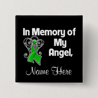 Personalise In Memory of My Angel Kidney Cancer 15 Cm Square Badge