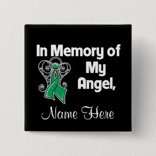 Personalise In Memory of My Angel Liver Cancer 15 Cm Square Badge