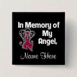 Personalise In Memory of My Angel Multiple Myeloma 15 Cm Square Badge