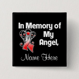 Personalise In Memory of My Angel Oral Cancer 15 Cm Square Badge
