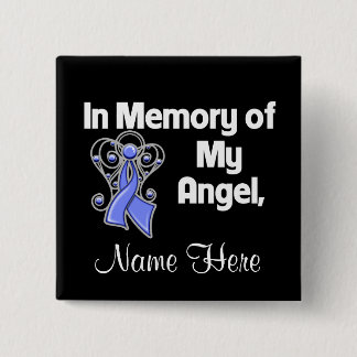 Personalise In Memory of My Angel Stomach Cancer 15 Cm Square Badge