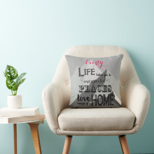 Personalise Inspiration Quote Mountain Girls Room Cushion