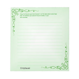 Personalise:  Irish Blessing (#1) Celtic Braids Notepad