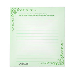 Personalise:  Irish Blessing (#2) Celtic Braids Notepad