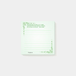 Personalise:  Irish Blessing (#3) Celtic Braids Post-it Notes