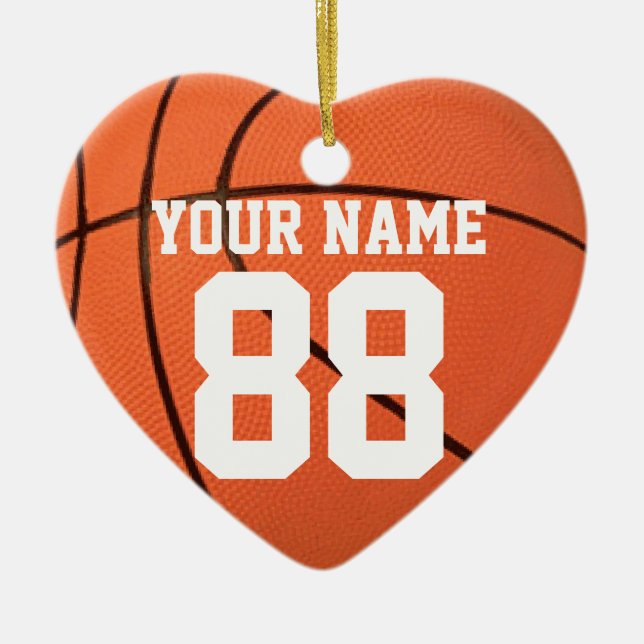 Personalise It, Basketball Ceramic Tree Decoration (Front)
