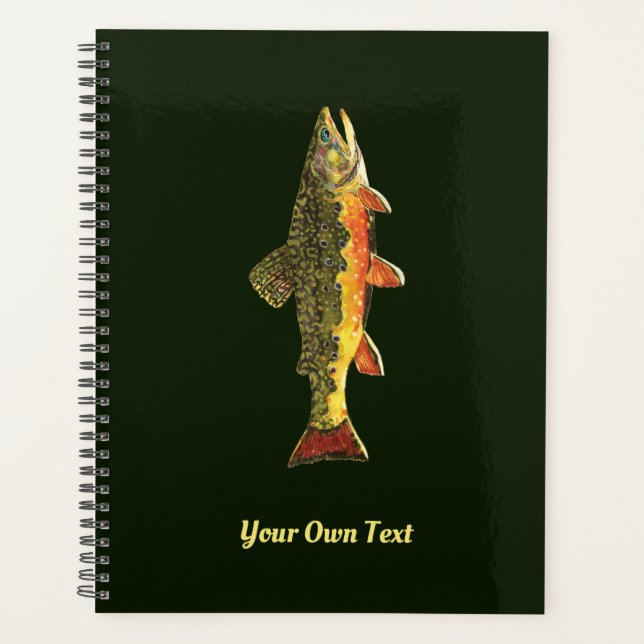 Personalise It! Brook Trout Fish Planner (Front)