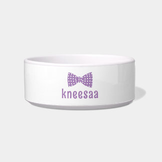 Personalise It! Pet Name Girly Bow Tie Bowl