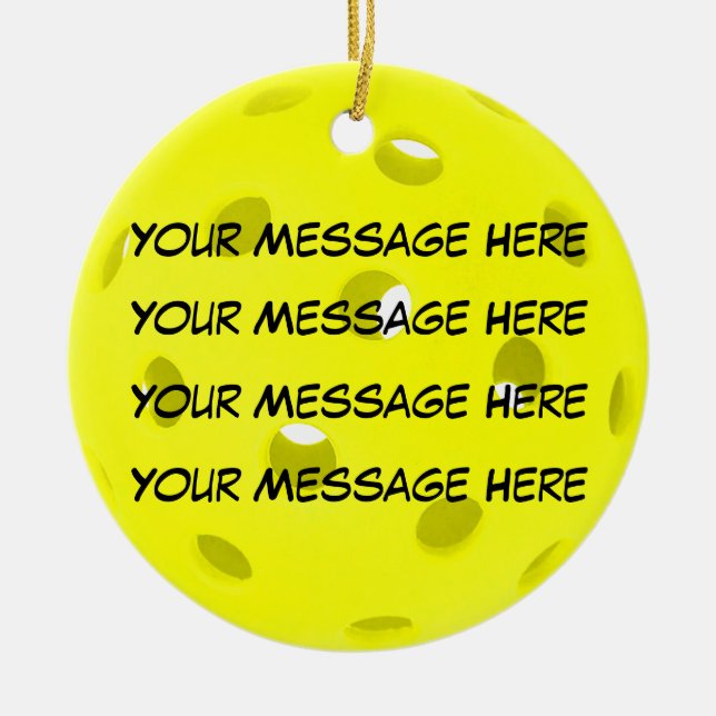 Personalise it, Pickleball Ceramic Tree Decoration (Front)