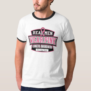 Personalise it REAL MEN WEAR PINK Breast Cancer T-Shirt