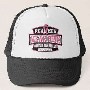 Personalise it REAL MEN WEAR PINK Breast Cancer Trucker Hat