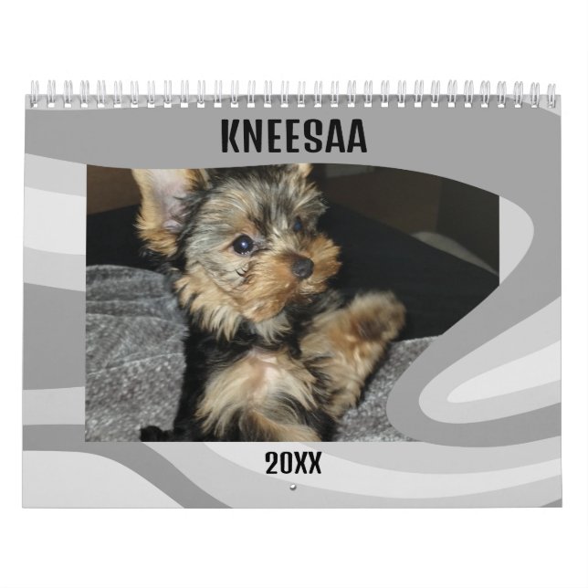 Personalise It! Swirl-A-Licious Pet Photo Grey Calendar (Cover)