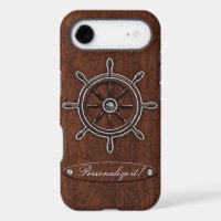 Personalise it! Wet Nautical Mahogany Wheel