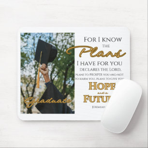 Personalise Jeremiah 29:11 Grad Cap Scripture Mouse Mat