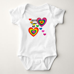 Personalise: Jesus Loves Me with Hearts Tee