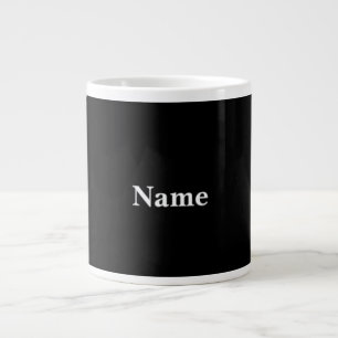 Personalise Jet Black Personalise With Name  Large Coffee Mug