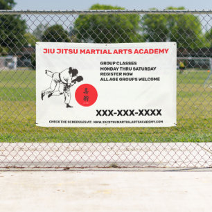 Personalise Jiu Jitsu Martial Arts School Business Banner