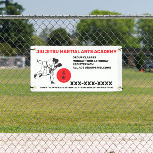 Personalise Jiu Jitsu Martial Arts School Business Banner