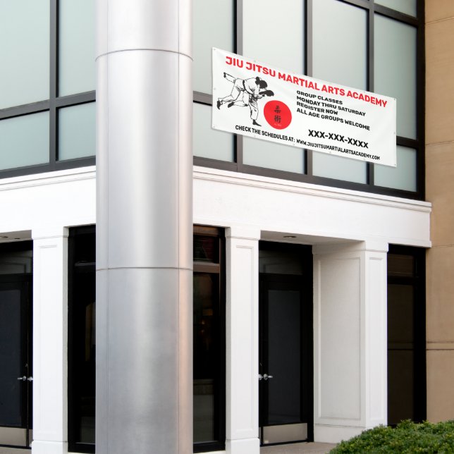 Personalise Jiu Jitsu Martial Arts School Business Banner (Outside Building)