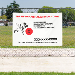 Personalise Jiu Jitsu Martial Arts School Business Banner