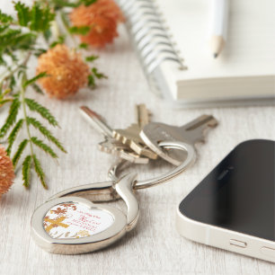 Personalise, Jubilee Anniversary Nun Cross, Swirls Key Ring