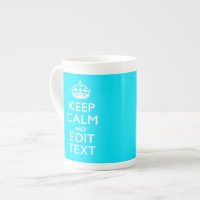 Personalise Keep Calm Your Text Turquoise Accent
