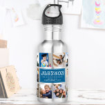 Personalise Kid Child Name Instagram Photo Collage 532 Ml Water Bottle<br><div class="desc">Modern,  personalised Instagram photo collage water bottle for the best Back to School day Ever. Perfect gift also for a child's birthday! He'll love carrying his favourite people around wherever he goes and it will help ease anxiety over the first day of school. This is the blue version.</div>