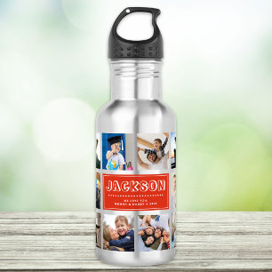 Personalise Kid Child Name Instagram Photo Collage 532 Ml Water Bottle